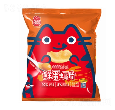 喜盈盈鮮蛋蝦片燒烤味休閑食品40g