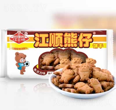 江順熊仔餅干零食代理休閑食品朱古力味