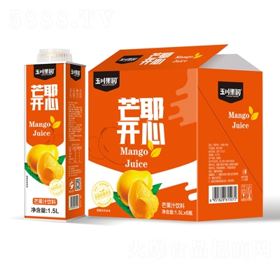 1.5L×6玉川果園保鮮屋芒果汁果汁飲料招商代理