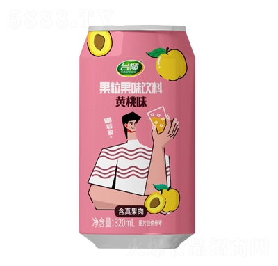臺(tái)椰果粒果味飲料黃桃味320ml