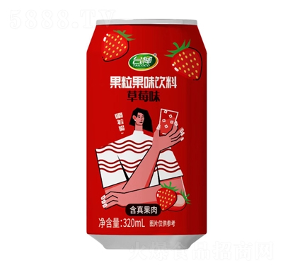 臺(tái)椰果粒果味飲料草莓味320ml