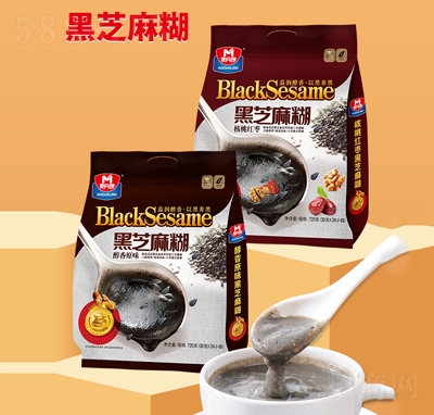 麥丹郎核桃紅棗+醇香原味黑芝麻糊720克營養(yǎng)沖飲品