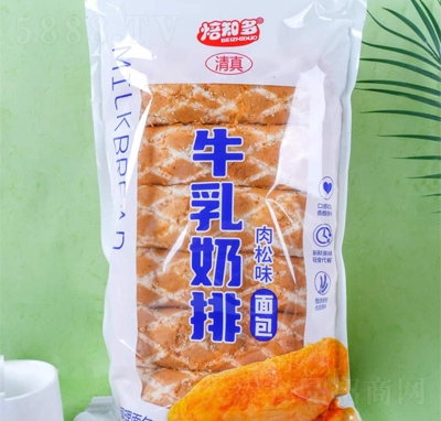 焙知多牛乳奶排肉松味面包500g