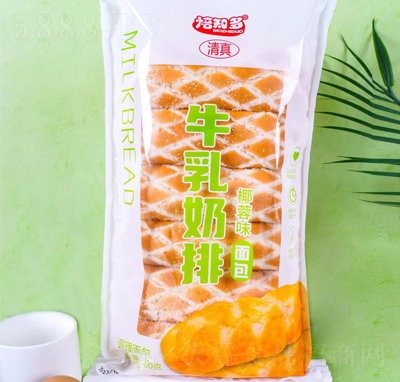 焙知多牛乳奶排椰蓉味面包500g