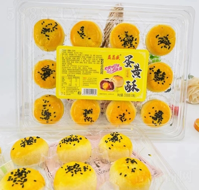 益昌盛餅干零食蛋黃酥紅豆味518克