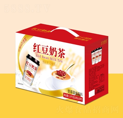 茶為君悅紅豆奶茶固體飲料箱裝