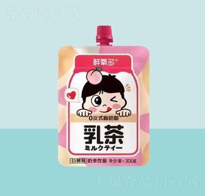 鮮氧多乳茶白桃味奶茶飲品300g