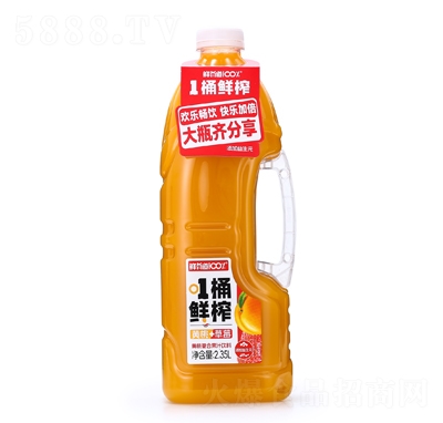 鮮有道100%黃桃復合果汁飲料2.35L