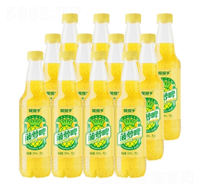 握握手菠蘿啤汽水520ml（瓶裝）