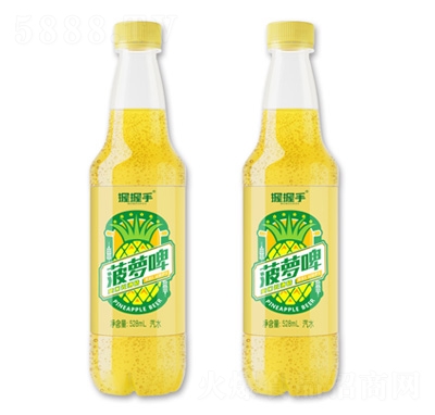 握握手菠蘿啤汽水520ml（瓶）