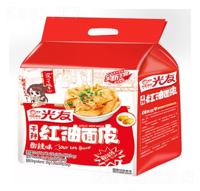 光友紅油面皮酸辣味四連包
