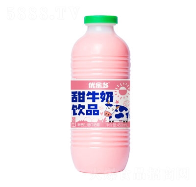 優(yōu)樂(lè)多甜牛奶飲品草莓味450ml