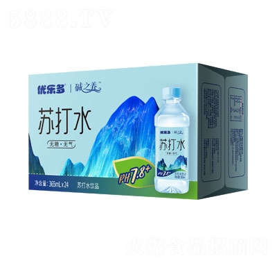 優(yōu)樂(lè)多蘇打水原味蘇打飲品365ml×24