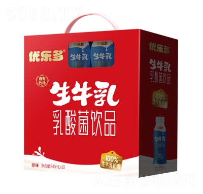 優(yōu)樂(lè)多生牛乳乳酸菌飲品原味340ml×10