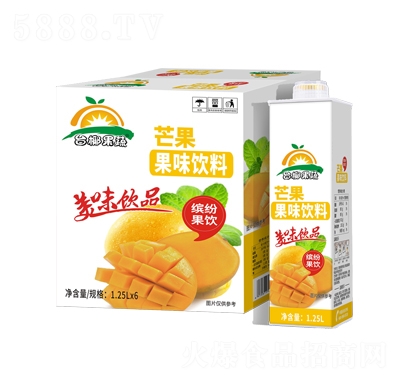 臺(tái)椰芒果果味飲料1.25LX6瓶方盒裝