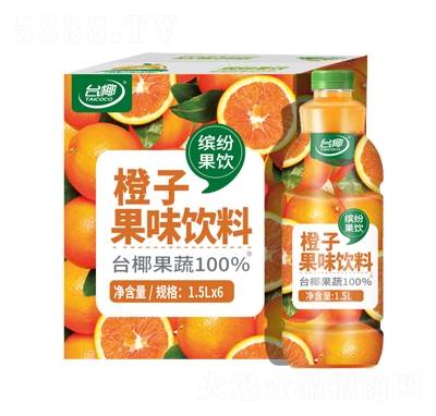 臺(tái)椰橙子果味飲料1.5LX6瓶