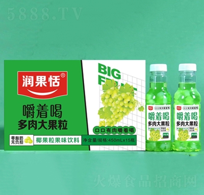 潤果恬葡萄椰果果粒果味飲料450mlX15瓶