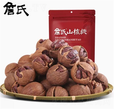 詹氏手剝椒鹽奶油味山核桃405g清淡好剝袋裝