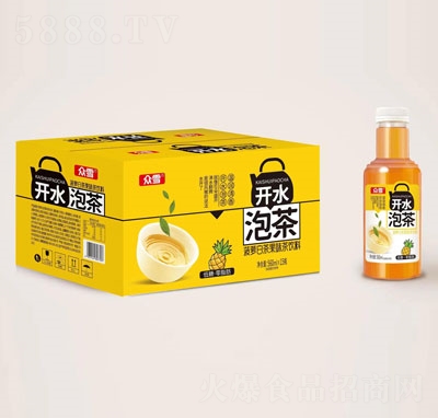 云臺清泉開水泡茶菠蘿白茶果味茶飲料