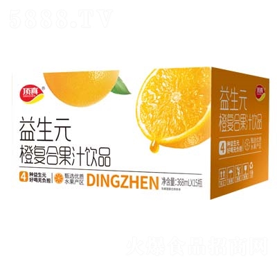 頂真益生元復(fù)合橙汁368ml×15