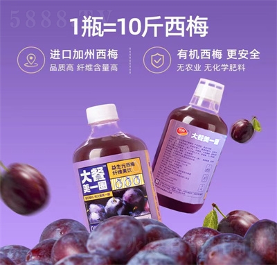 大餐美一圈益生元西梅纖維果飲批發(fā)500ml
