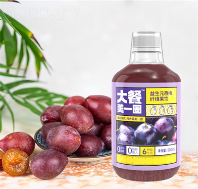 大餐美一圈益生元西梅纖維果飲招商500ml