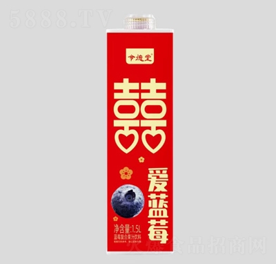 1.5LX6盒令德堂愛(ài)藍(lán)莓（雙喜版）復(fù)合果汁飲料