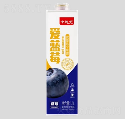 1.5LX6盒令德堂愛(ài)藍(lán)莓復(fù)合果汁飲料