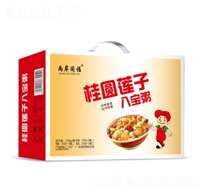 兩岸同福桂圓蓮子八寶粥320克方便速食食品