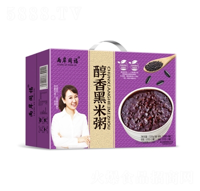 兩岸同福醇香黑米粥方便速食食品