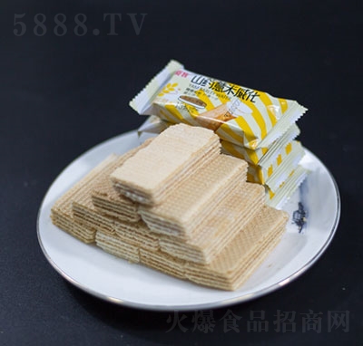 曼食客無蔗糖山藥薏米威化餅干零食