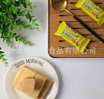 曼食客玉米味威化餅干休閑食品