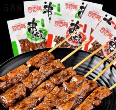 香香嘴串燒素肉四川特產(chǎn)燒烤串串麻辣豆干豆腐干