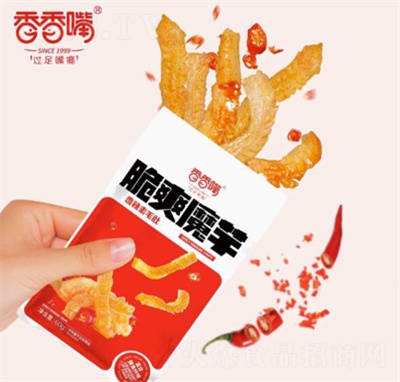 香香嘴脆爽魔芋香辣檸檬山椒120g素毛肚袋裝素肉辣條休閑小零食