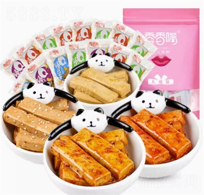 香香嘴麻辣q彈豆干小零食1500g小包裝散裝鹵味