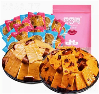 香香嘴麻辣五香香菇豆干小零食230g小吃休閑混口豆腐干