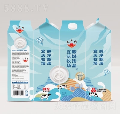 太子奶宜沃牧場酸奶飲品958ml（盒）招商