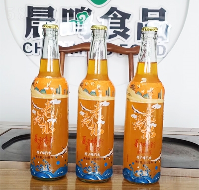 晨鳴食品老汽水桔子味碳酸飲料480毫升