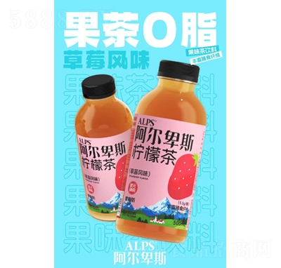 阿爾卑斯檸檬茶草莓風(fēng)味果味茶飲料500ml