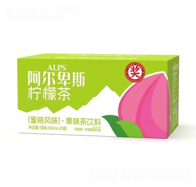 阿爾卑斯檸檬茶蜜桃風(fēng)味果味茶飲料500mlX15瓶