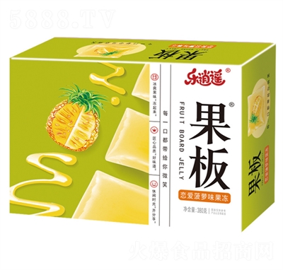 樂逍遙果板果凍低卡健康休閑零食果凍菠蘿味