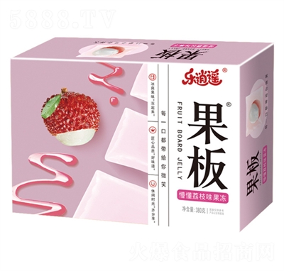 樂逍遙果板果凍低卡健康休閑零食果凍荔枝味