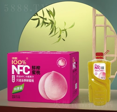 頂甄NFC鮮榨蜜桃復(fù)合果汁飲料2.5LX6瓶
