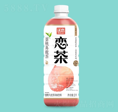 沃戀蜜桃烏龍茶風味飲料1L