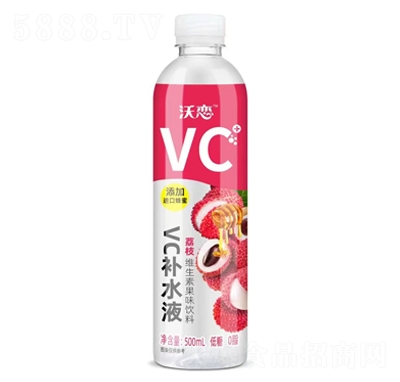 沃戀VC補水液荔枝維生素果味飲料500ml