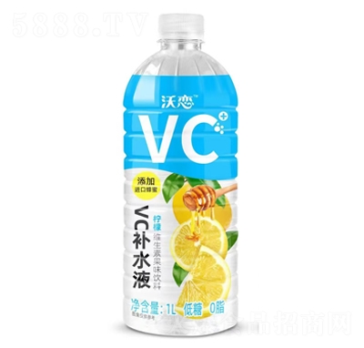 沃戀VC補水液檸檬維生素果味飲料1L