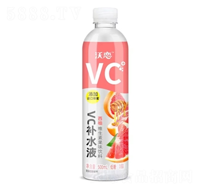 沃戀VC補水液西柚維生素果味飲料500ml